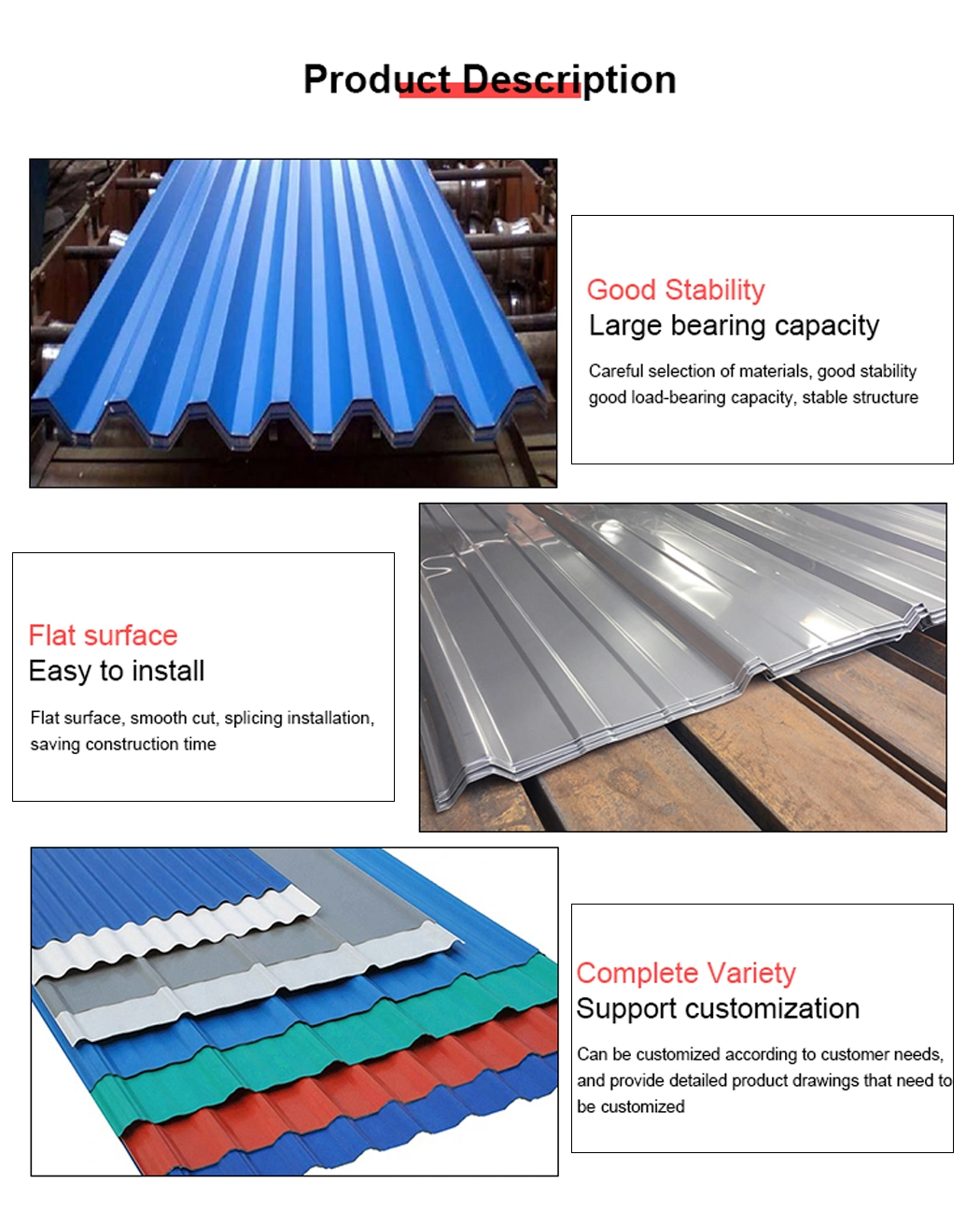 Chinese Factory Supply Galvanized Corrugated Steel Iron Roofing Sheets with Low Price